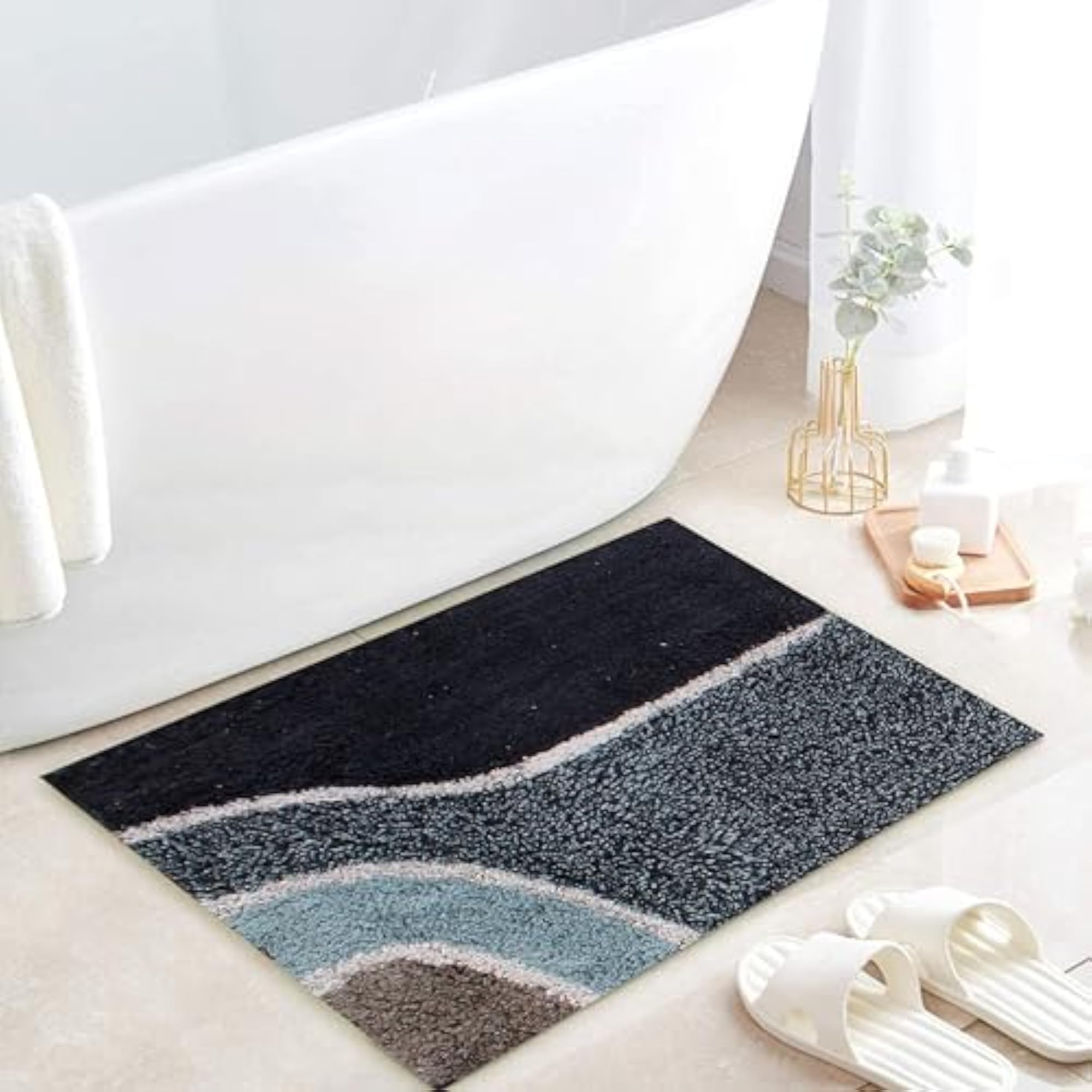 Cotton Kitchen Doormat, Anti-Slip and Washable, Rectangular